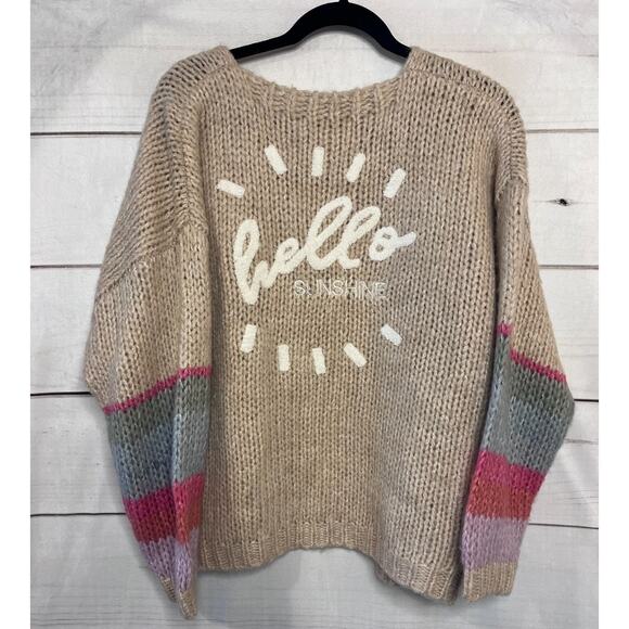 Saltwater Luxe Los Angeles Sweater Camel Size LG NWT Cozy Comfy Chic - Picture 2 of 6